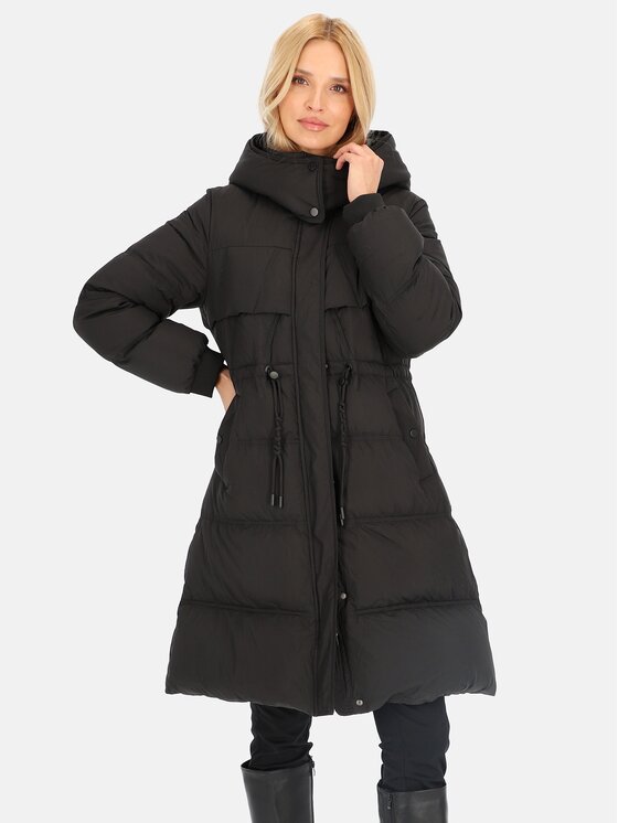 Perso Perso Souprava bunda a vesta BLH241003FX Černá Regular Fit