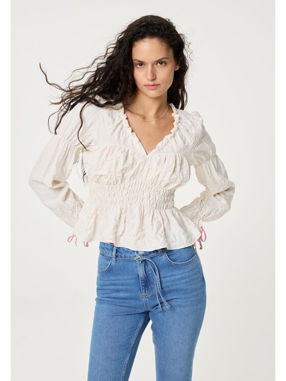 Fabienne Chapot Fabienne Chapot Bluzka 6021-1607-102 Beżowy Regular Fit