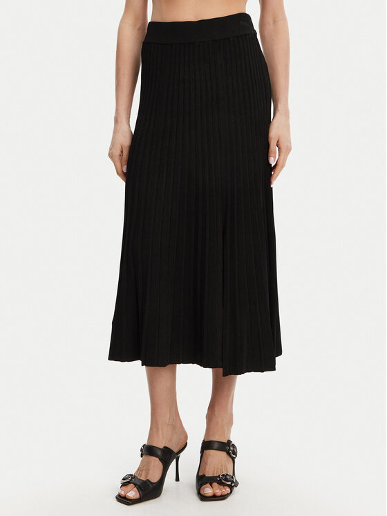 DKNY DKNY Plisirano krilo P4JRAT77 Črna Regular Fit