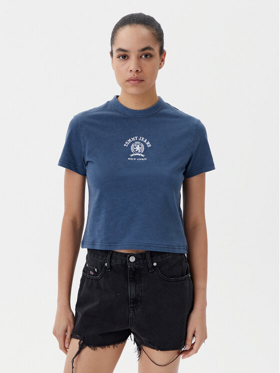 Tommy Jeans Tommy Jeans T-shirt Varsity DW0DW20317 Tamnoplava Regular Fit