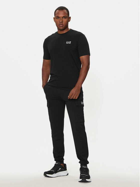 EA7 Emporio Armani EA7 Emporio Armani T-shirt 8NPT26 PJVQZ 1200 Crna Regular Fit