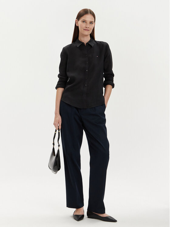 Tommy Hilfiger Tommy Hilfiger Πουκάμισο WW0WW42037 Μαύρο Relaxed Fit