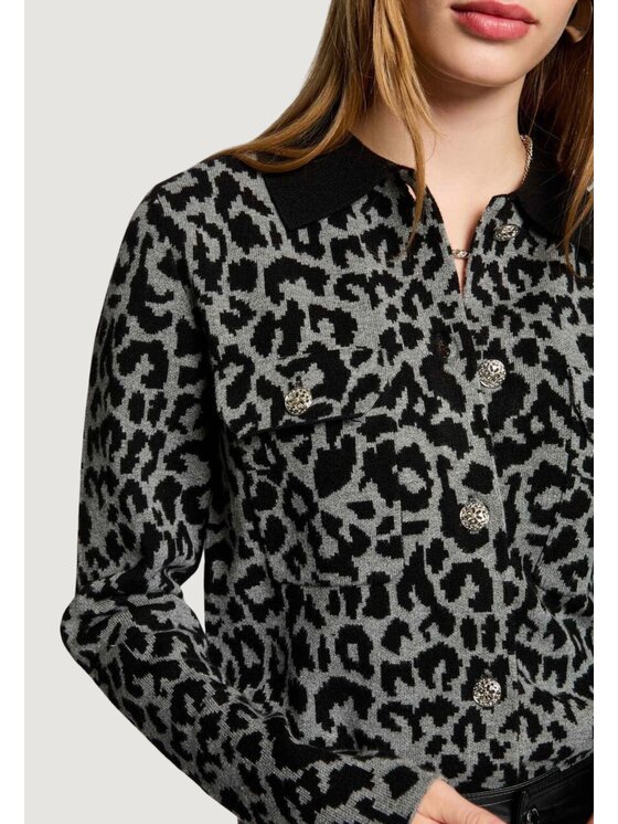 Morgan De Toi Morgan De Toi Cardigan 252-MBOLEO Grigio Casual Fit