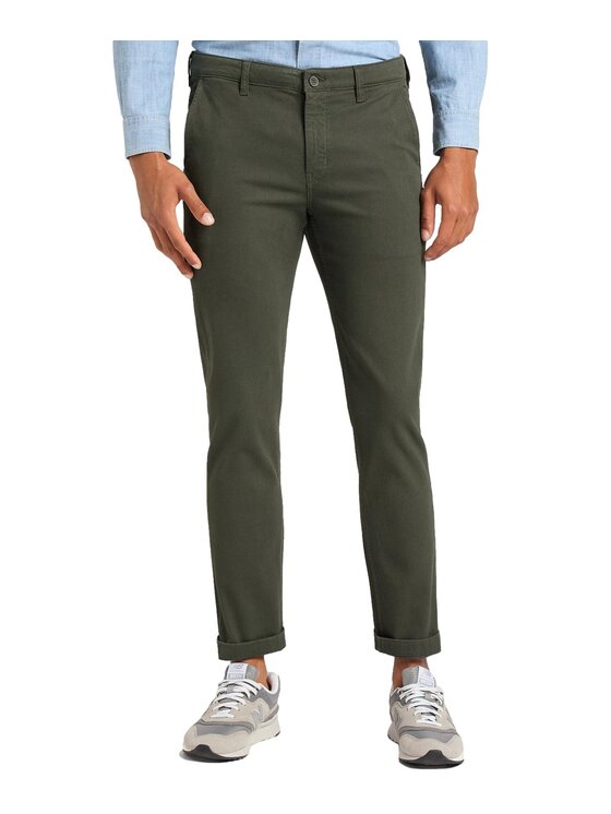 Lee Lee Pantaloni chino L768QL61 Verde Regular Fit