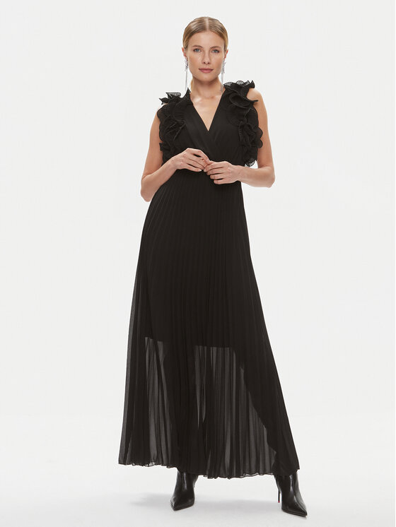 ViCOLO Večerné šaty TR0635 Čierna Regular Fit