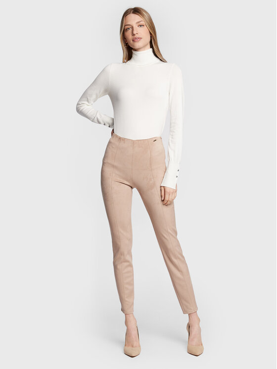 Guess Guess Rollkragenpullover Paule W2BR53 Z2V62 Beige Slim Fit