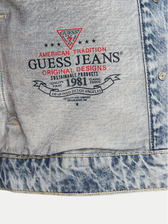Guess Jeans Guess Jeans Džinsa jaka W6GN56 D5M57 Zils Oversize