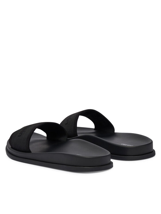 Calvin Klein Calvin Klein Iešļūcenes City Sandal Mule Webbing HW0HW02887 Melns