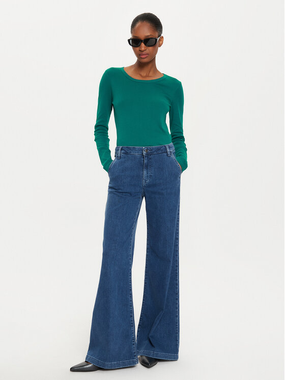 United Colors Of Benetton United Colors Of Benetton Majica 3GA2E16F9 Zelena Regular Fit