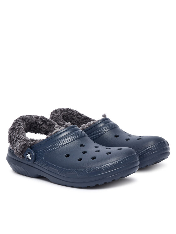 Crocs Crocs Šľapky Classic Fleece Lined Clog Quartz 211396 Tmavomodrá