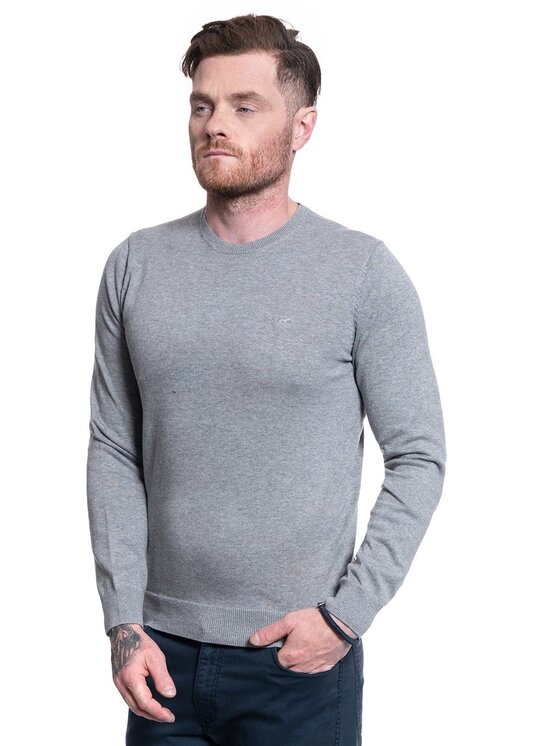 Mustang Mustang Maglione EMIL C BASIC Grigio Regular Fit