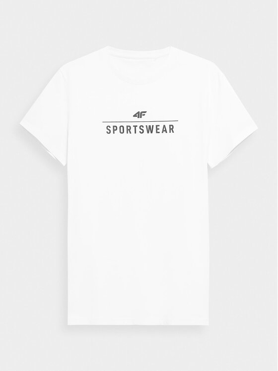 4F 4F T-krekls 4FSS23TTSHM539 Balts Regular Fit