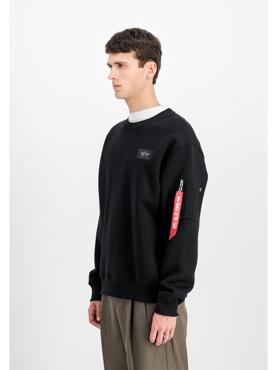 Alpha Industries Alpha Industries Mikina Backprint Sweatshirt Čierna Regular Fit