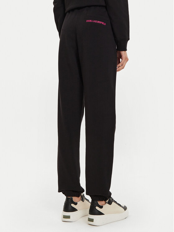 KARL LAGERFELD KARL LAGERFELD Spodnie dresowe 246W1012 Czarny Regular Fit