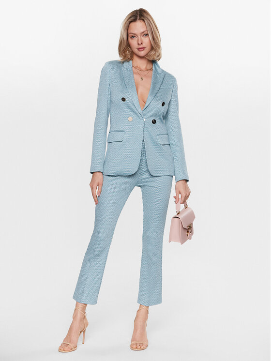 Liu Jo Liu Jo Spodnie materiałowe CA3409 J1919 Niebieski Regular Fit