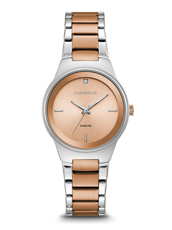 Zegarek Caravelle, Różowe złoto, Caravelle Diamond 45P109
