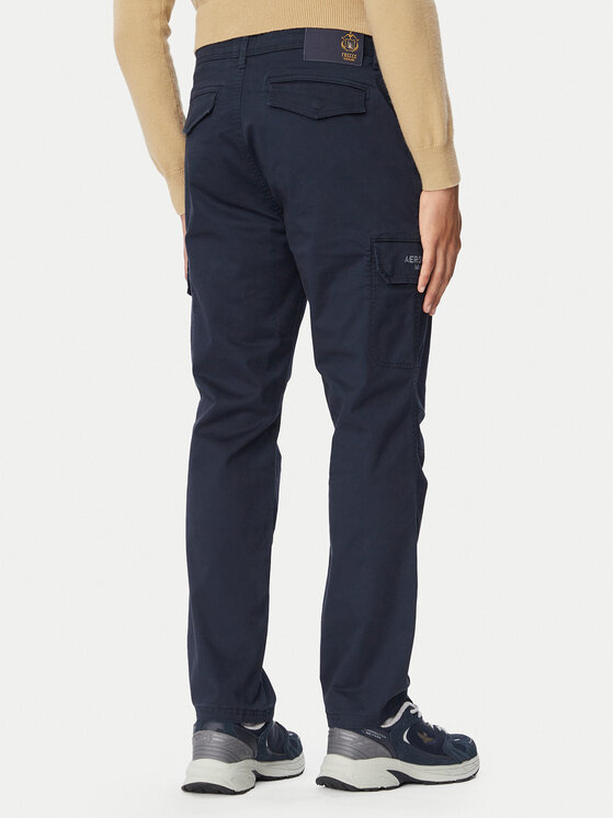 Aeronautica Militare Aeronautica Militare Cargo stiliaus kelnės 262PA1633UCT03399 Tamsiai mėlyna Regular Fit