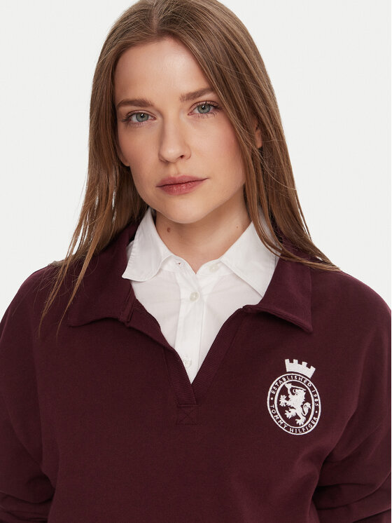 Tommy Hilfiger Tommy Hilfiger Μπλούζα UW0UW06078 Μπορντό Regular Fit