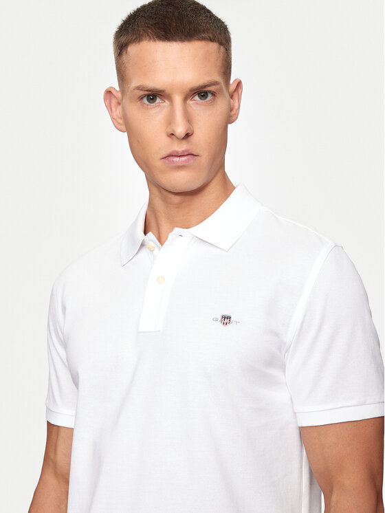 Gant Gant Polokošile Shield 2220 Bílá Slim Fit