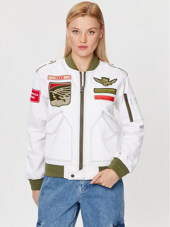 Aeronautica Militare Aeronautica Militare Bomber 231AB2059DCT3084 Bijela Regular Fit
