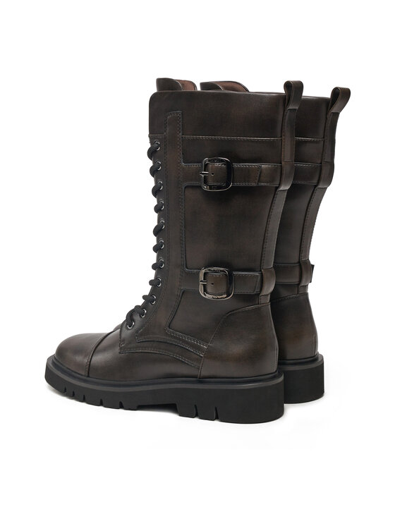 TWINSET TWINSET Kozačky 242TGT122 Hnědá
