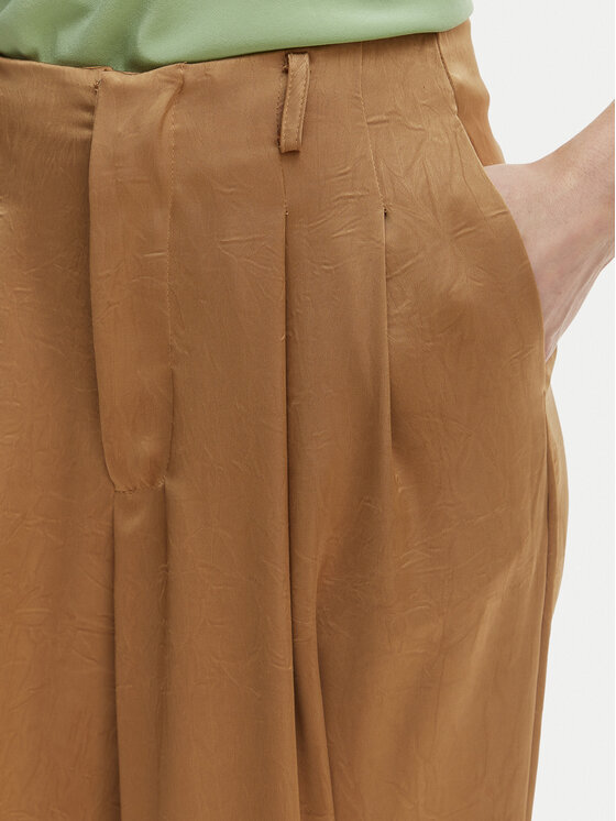 Iconique Iconique Pantaloni palazzo Harper IC26-014 Marrone chiaro Wide Leg