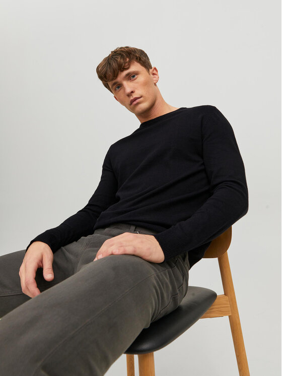 Jack&Jones Jack&Jones Πουλόβερ Emil 12208364 Μαύρο Regular Fit