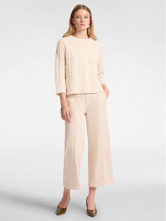 Elena Mirò Elena Mirò Maglione M412Z000537N002 Bianco Boxy Fit