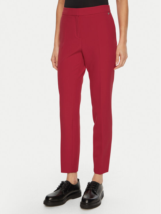 HUGO HUGO Kalhoty z materiálu Hagonia-1 50539991 Červená Slim Fit
