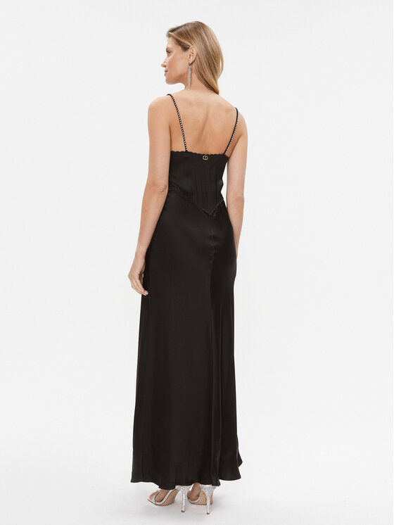 TWINSET TWINSET Rochie de seară 232TT2060 Negru Regular Fit