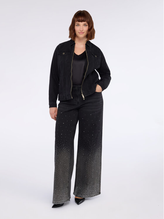 Fiorella Rubino Fiorella Rubino Jeansy P421T005118N033 Czarny Flared Fit