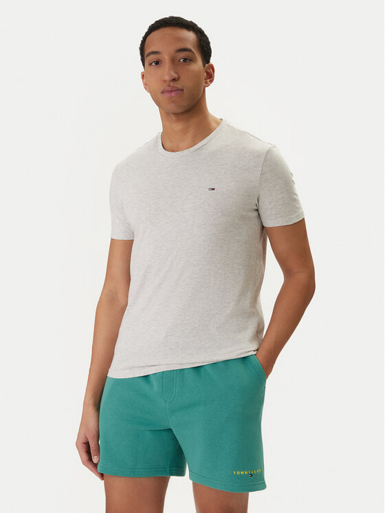 Tommy Jeans Tricou DM0DM20363 Gri Slim Fit
