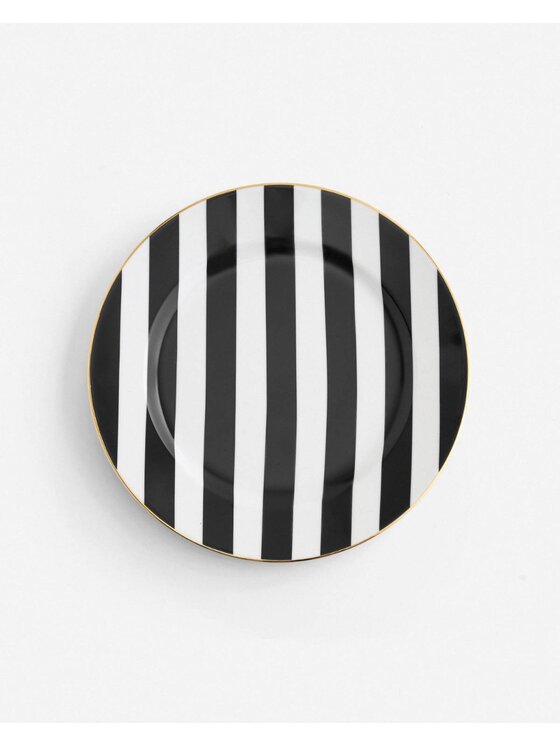 La Mania La Mania Komplet talerzy Stripes 3 szt. Biały