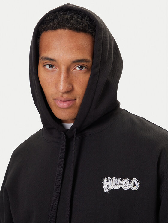 HUGO HUGO Mikina Nyrohood 50549212 Černá Loose Fit