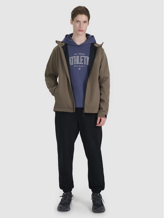 4F 4F Giacca softshell 4FWSS25TSOFM324-81S Marrone Regular Fit