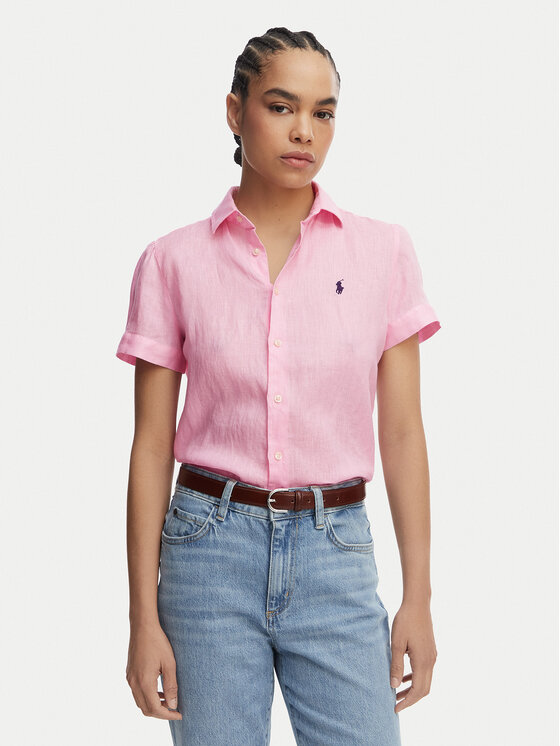 Polo Ralph Lauren Polo Ralph Lauren Marškiniai 211973366501 Šviesiai rožinė Regular Fit