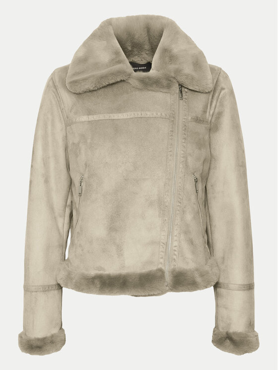 Vero Moda Vero Moda Báránybőr kabát Peggy 10290150 Szürke Regular Fit