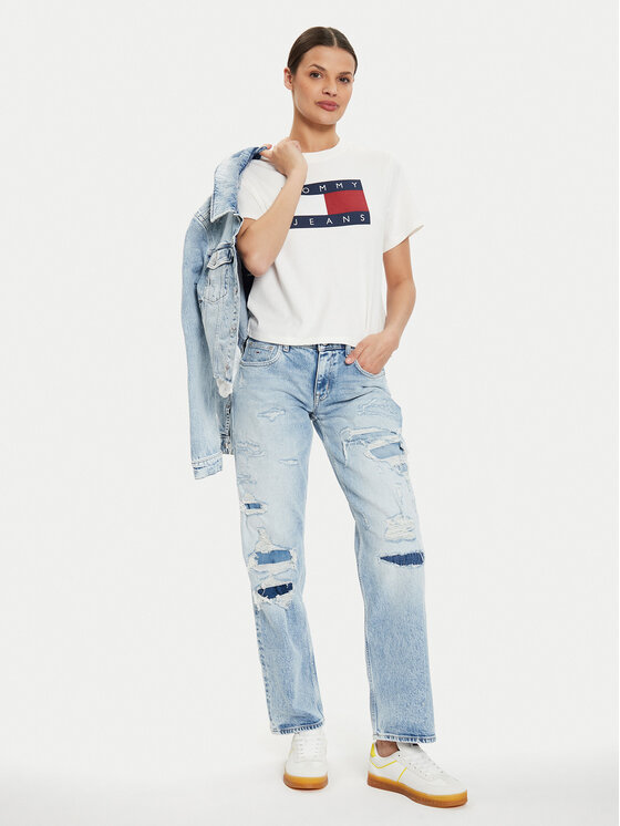 Tommy Jeans Tommy Jeans Džínsy Sophie DW0DW18248 Modrá Straight Fit