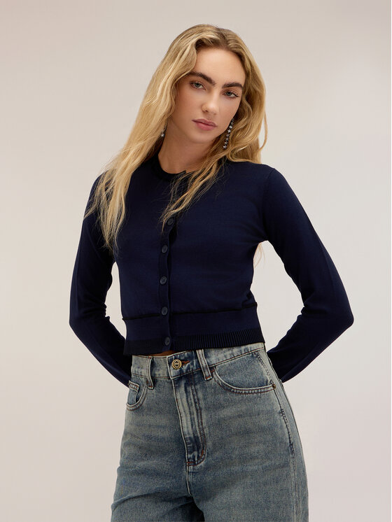 Motivi Motivi Sweter M273W003989N0Z4 Niebieski Regular Fit