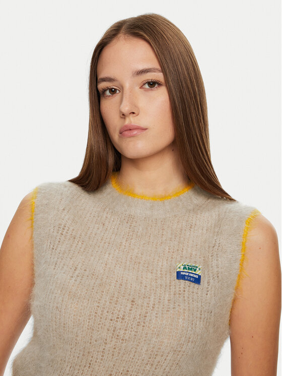 American Vintage American Vintage Пуловер Bymi BYM18BH24 Бежов Loose Fit