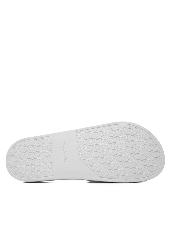 Calvin Klein Calvin Klein Şlapi Pool Slide Rubber HM0HM00636 Alb