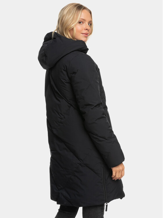 Roxy Roxy Pūkinė striukė Abbie Jk Otlr ERJJK03550 Juoda Regular Fit