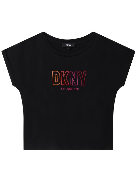 DKNY T-shirt D35S82 S Crna Regular Fit