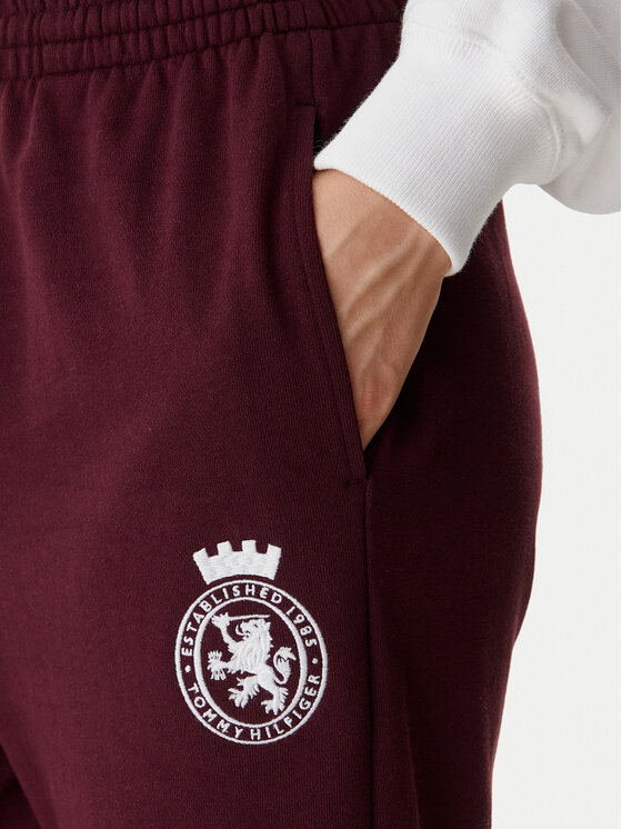 Tommy Hilfiger Tommy Hilfiger Pantaloni da tuta UW0UW06081 Bordeaux Wide Leg