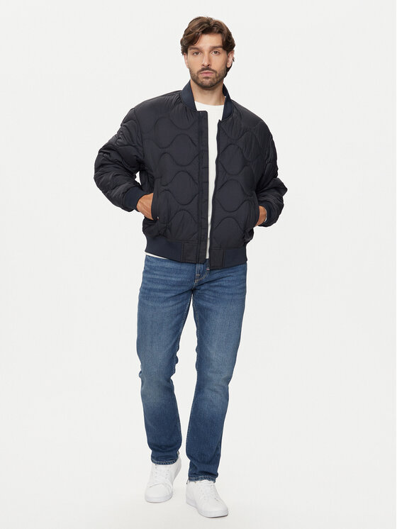 Tommy Hilfiger Tommy Hilfiger Kurtka bomber MW0MW37341 Granatowy Regular Fit