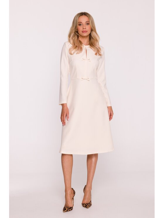 Stylove Stylove Sukienka wieczorowa S414 Beżowy A-Line Fit