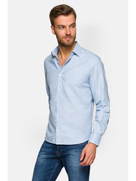 Lancerto Lancerto Koszula Cornelia KO073121000035 Niebieski Slim Fit