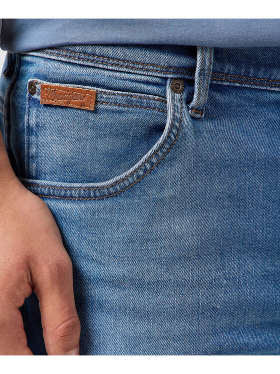 Wrangler Wrangler Szorty jeansowe 112362507 Niebieski Straight Fit