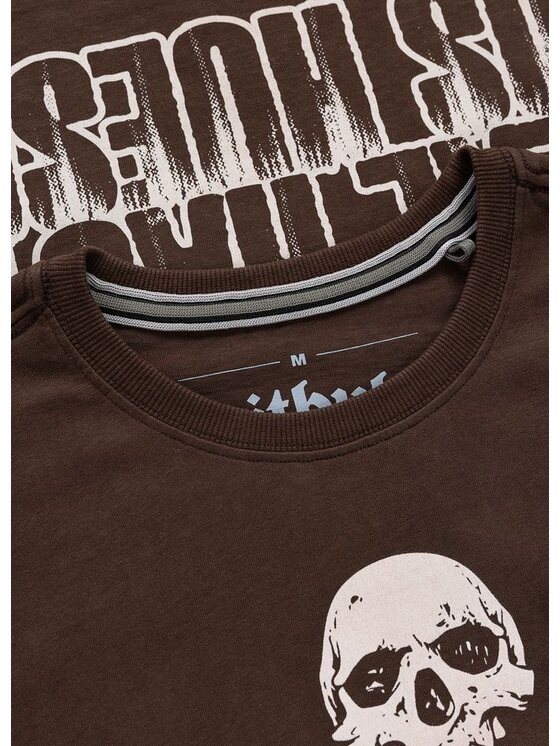 PITBULL PITBULL T-Shirt TRES PERROS VIEJOS Brązowy Regular Fit