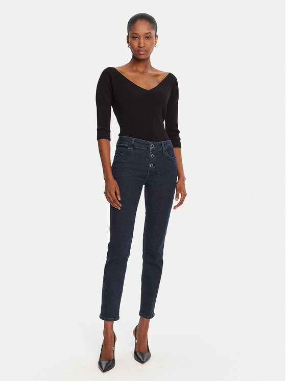 Liu Jo Liu Jo Jeans hlače UF5006 D4646 Mornarsko modra Regular Fit